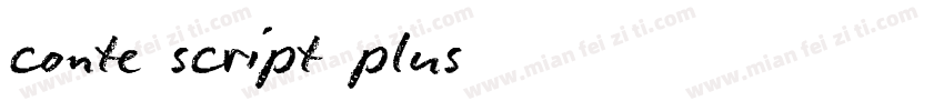 conte script plus字体转换